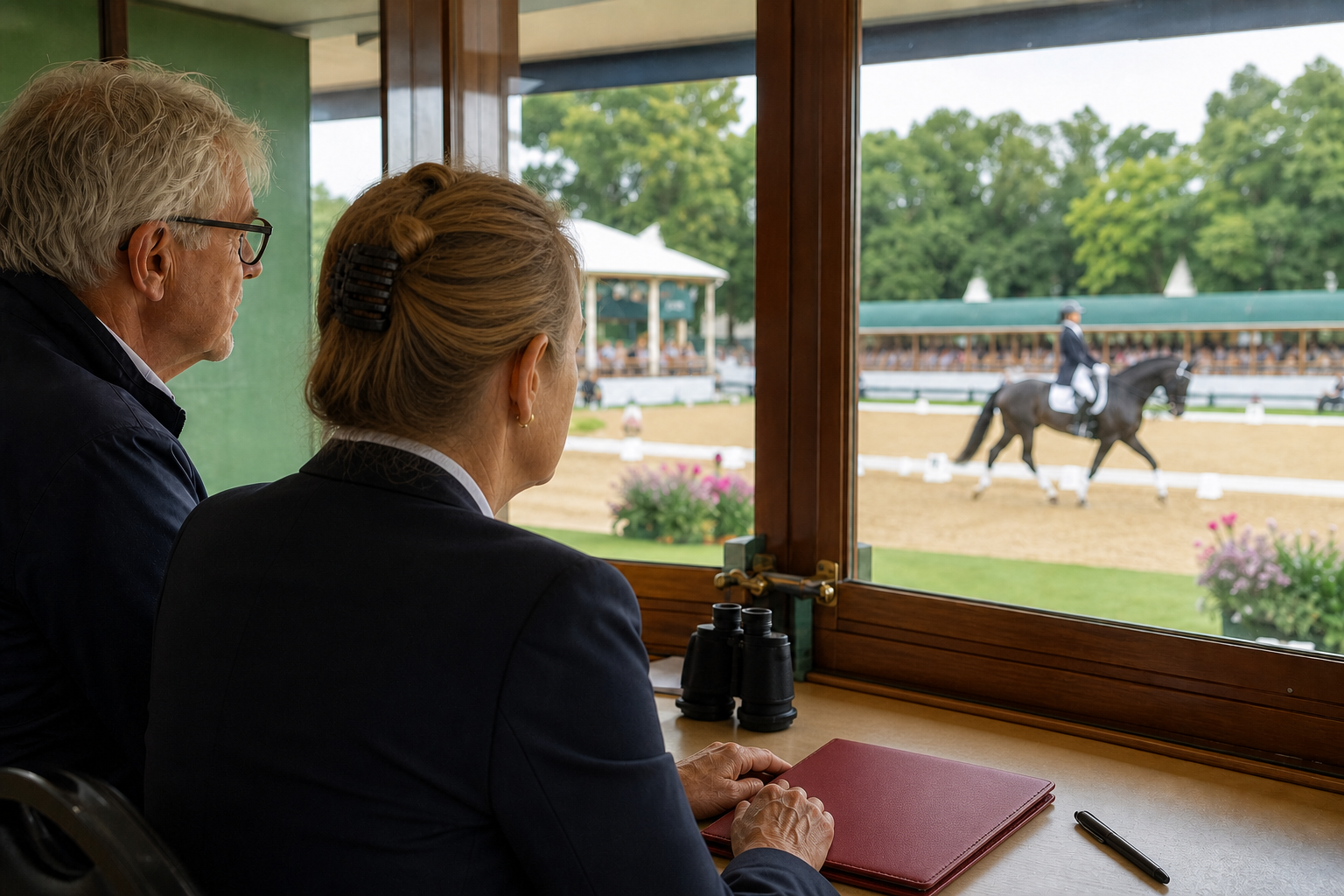 Digital dressage judging at the venue